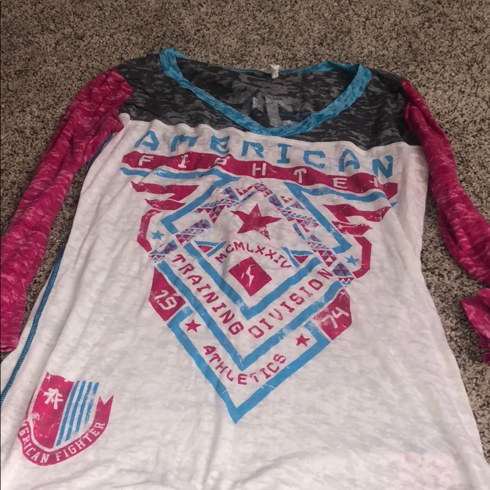 American fighter top 3/4 sleeve